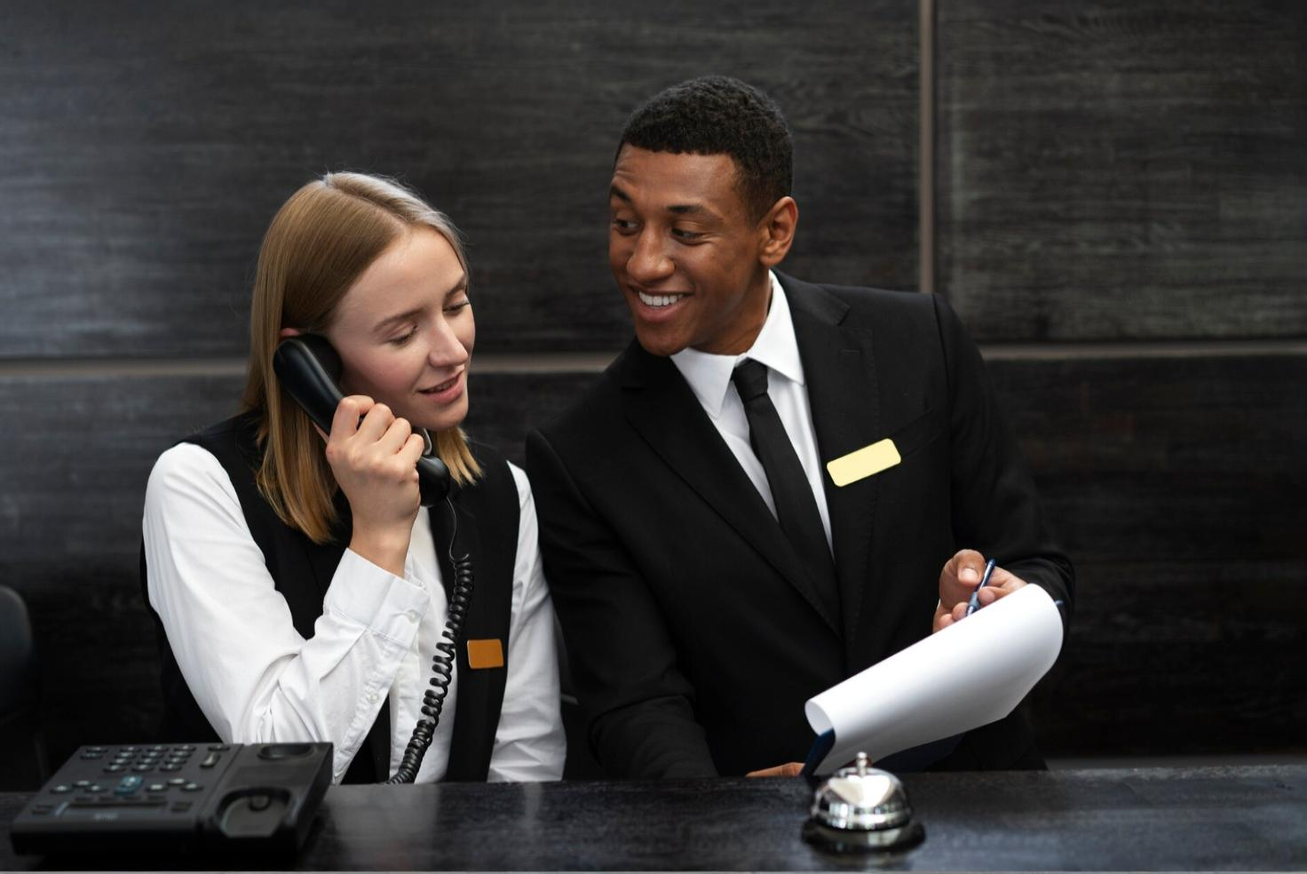 Woman using a phone for Omnichannel guest engagement