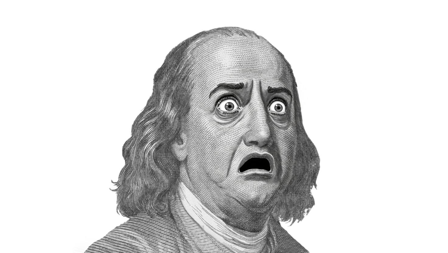 Benjamin Franklin illustration with reacting to non-compliance risks and consequences VoIP providers take on. 